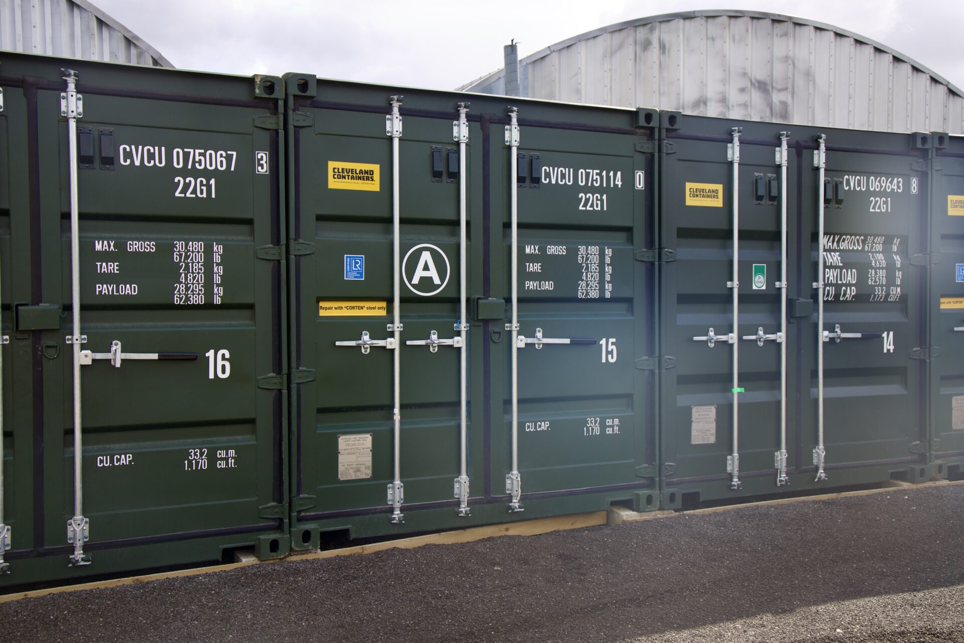 green storage containers